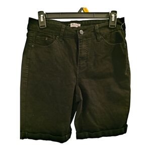 Bleu Girls Jeans Black Denim Bermudas